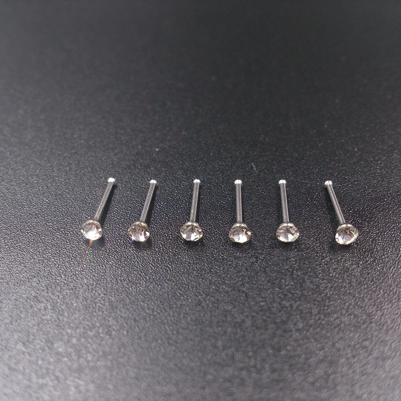 Bộ 60 Khuyên Mũi Thép Không Gỉ Đính Đá Thời Trang