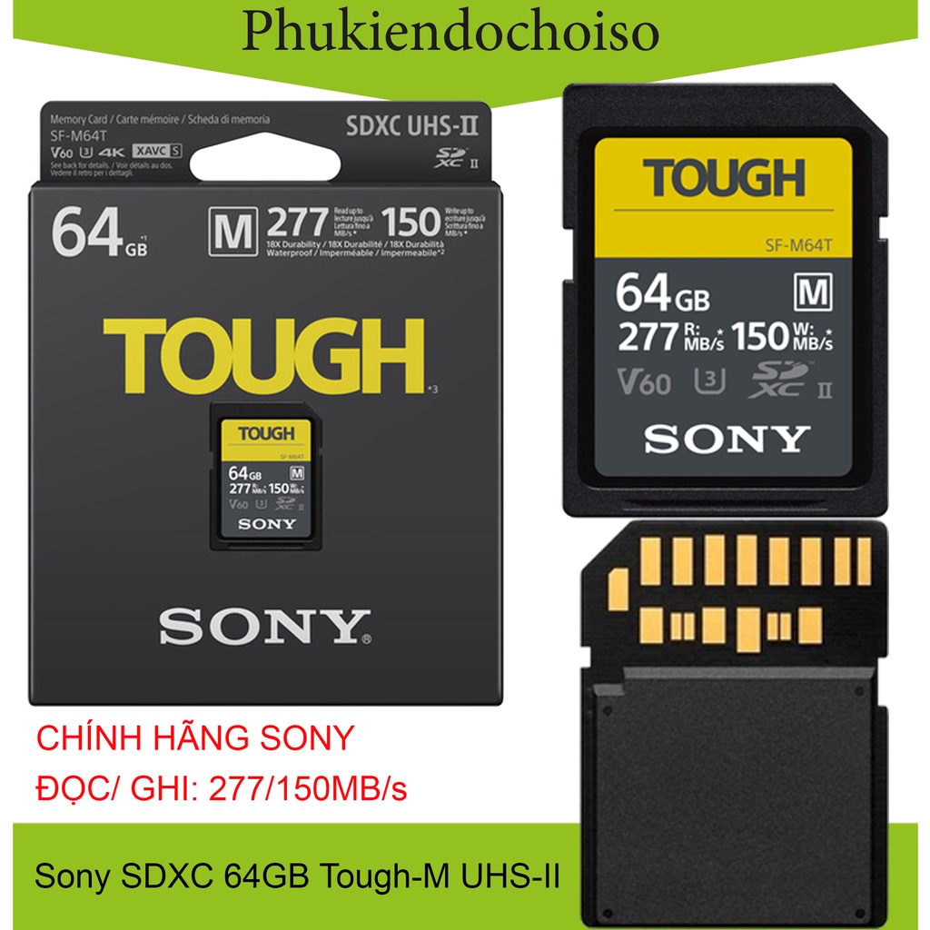 Thẻ nhớ máy ảnh SDXC Sony Tough M 64GB 277/150MB/s