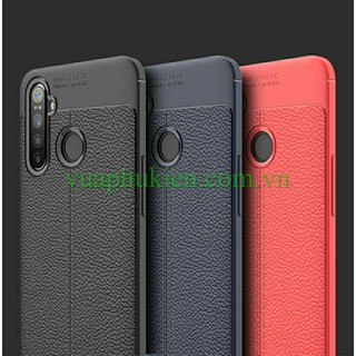 Ốp lưng dẻo Cho Oppo Realme C3 Vân da chống sốc Auto Focus(đen)