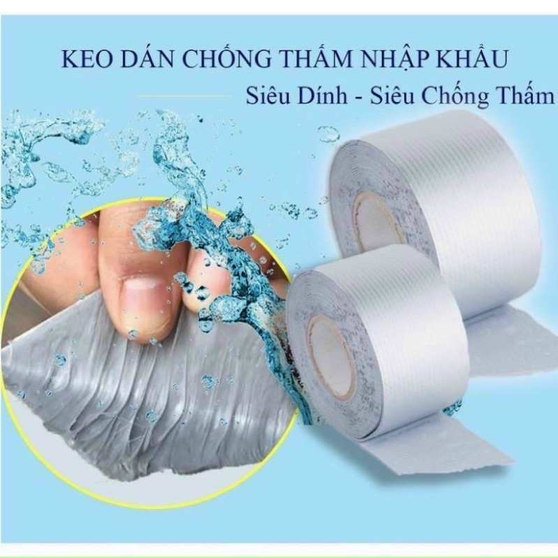 Băng keo chống thấm mái tôn,tường,dán ong nước,dai 5m,rộng 10cm,tongkhominhngyen