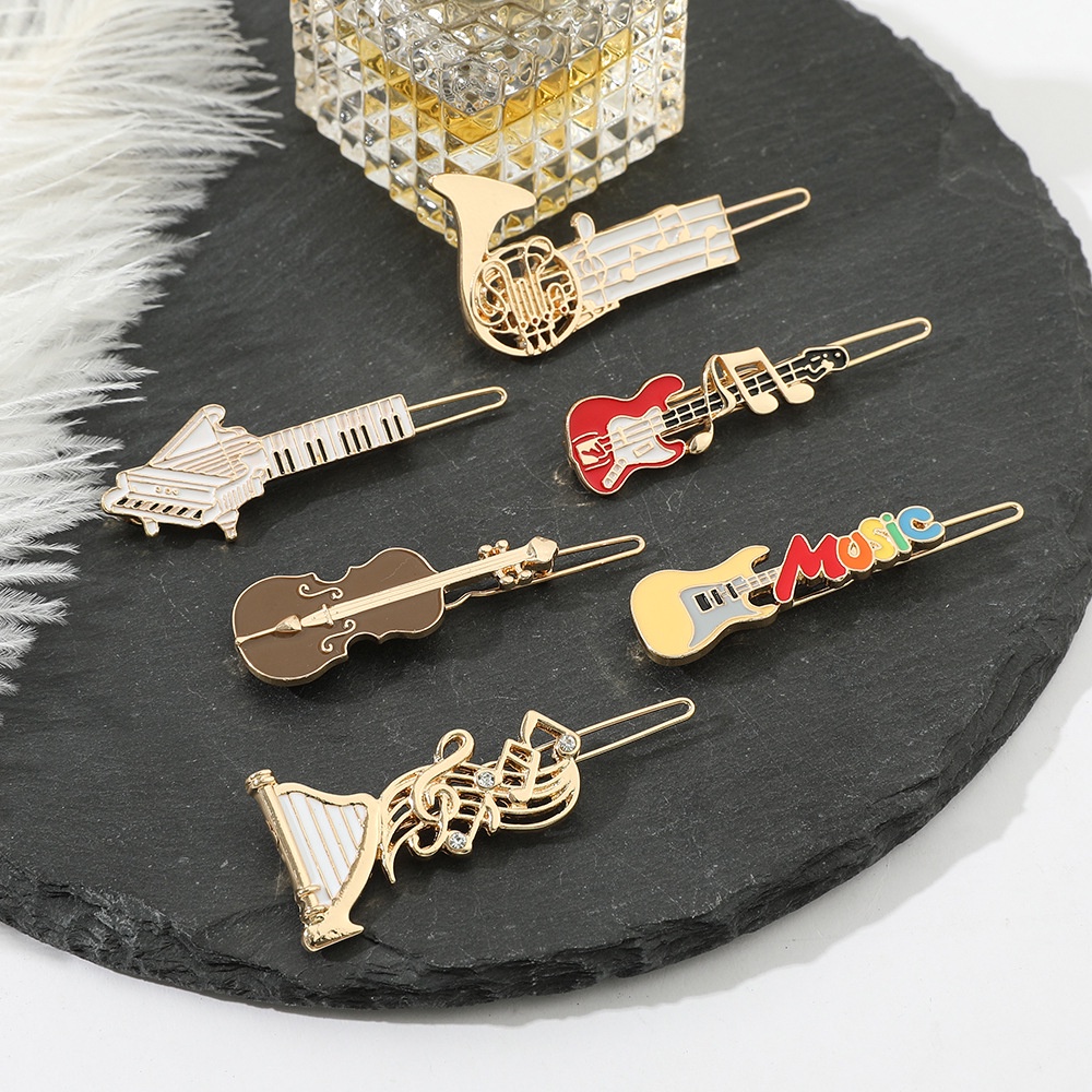 Kẹp tóc Haimeikang hình đàn violin thời trang Hàn Quốc cao cấp