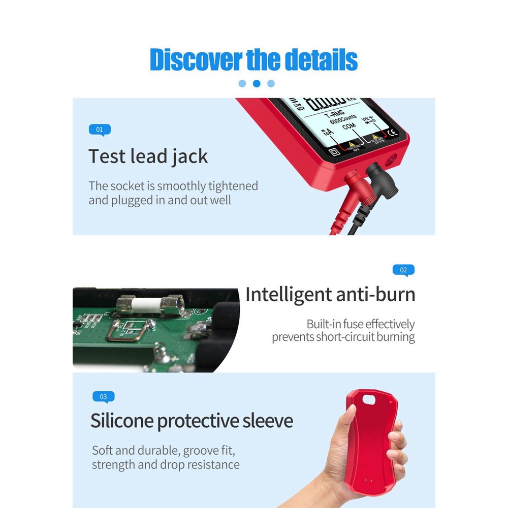 Máy Đo Điện Dung Thông Minh Đa Năng 6000 True RMS Màn Hình Hiển Thị