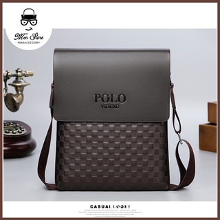 Túi Đeo Chéo Nam 📍Túi Da Polo - Kẻ Ca Rô 📍 TC28 📍MenStore