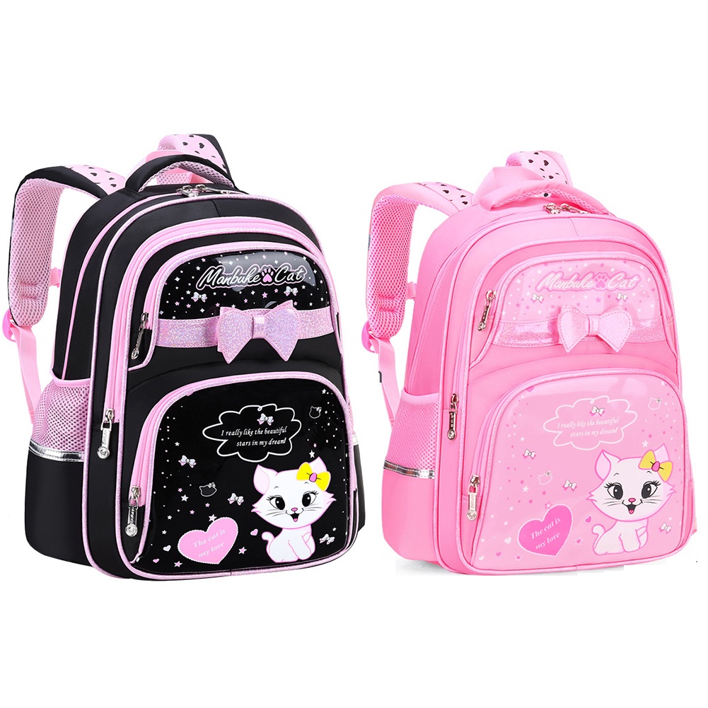 Balo đi học họa tiết hoạt hình dễ thương cho bé gái lớp 1-6