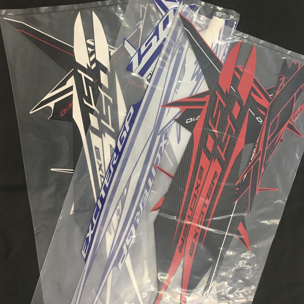 [THAY THẾ VÀ NÂNG CẤP XE] TRỌN BỘ TEM 3 LỚP DÁN DÀN ÁO XE EXCITER ĐỜI 2017 GP, TEM NHƯ ZIN THEO XE