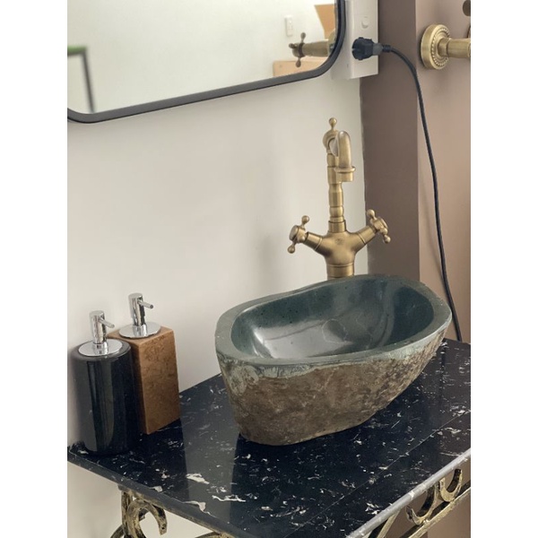 Lavabo đá cuội, Chậu đá cuội size 35cm