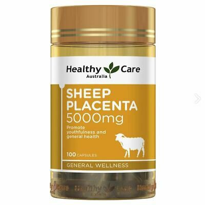 Nhau Thai Cừu giúp da sáng bóng mịn màng cho người trên 18 tuổi Healthy Care Sheep Placenta 5000mg, Úc