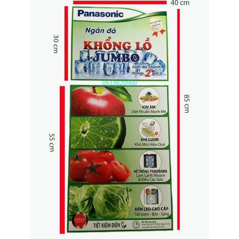 Tem dán tủ lạnh Panasonic bán chạy nhất 2020