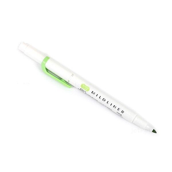 Bút đánh dấu hai đầu Zebra Mildliner Double-Sided Highlighter – Fine/Bold – Màu xanh lá (Mild Green)