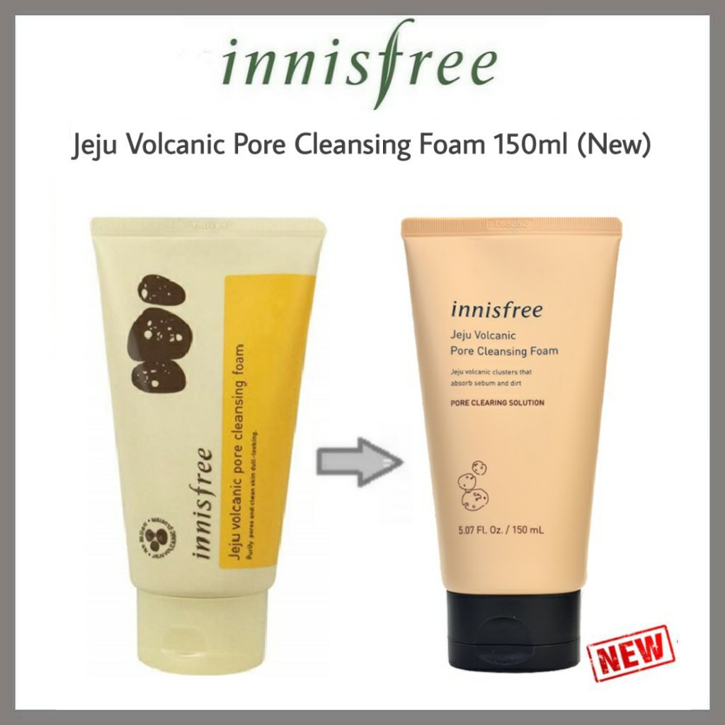 [mẫu 2019] Sữa Rửa Mặt Tro Núi Lửa – Innisfree Jeju Volcanic Pore Cleansing Foam 150ml