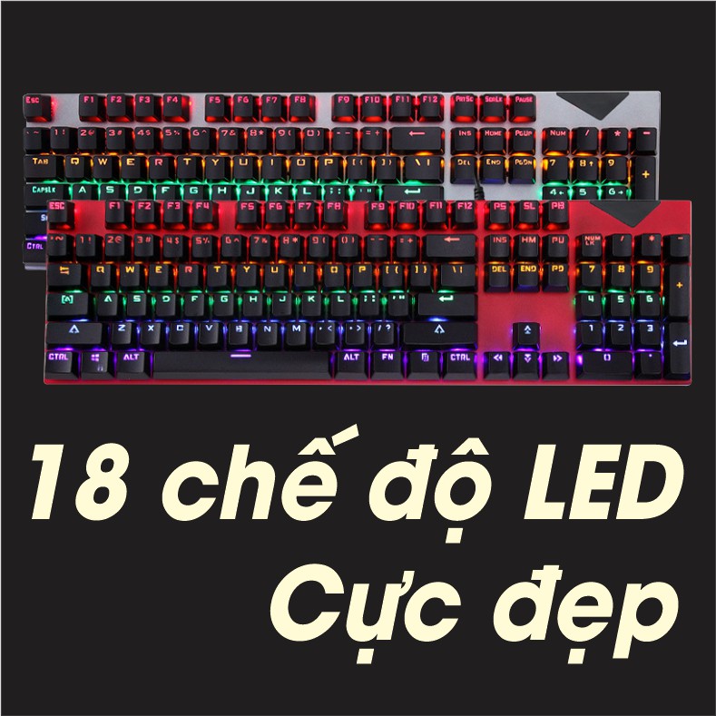 Phím cơ chơi game, phím cơ giá rẻ Forev Q 302 18 chế độ LED, chuyên game LOL, PUBG chống nước | BigBuy360 - bigbuy360.vn