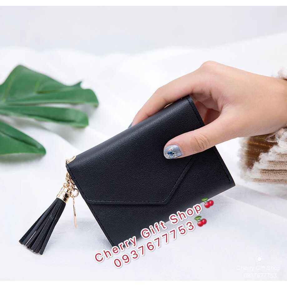 Ví Bóp Mini Nữ Cầm Tay Bì Thư Móc Trái Tim Cao Cấp 2020