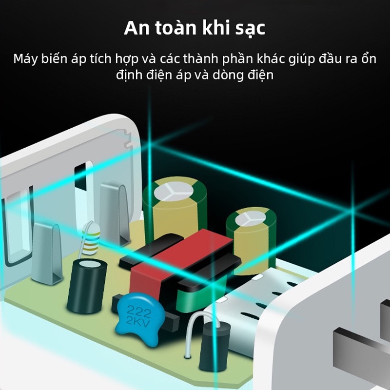 Củ sạc nhanh JYoohome USB 5W 5V/1A dành cho cho đèn học, đèn ngủ, đén dán tường