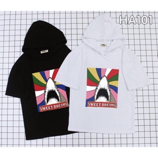 Áo hoodie tay lỡ cá mập