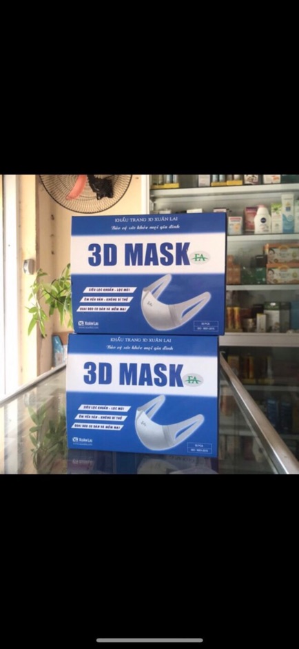 Khau trang 3D Mask chống bụi Pm2.5  (1 hộp 50 cái)