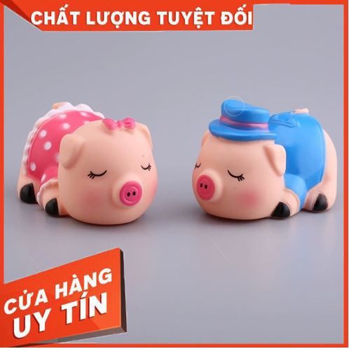 Cặp heo, đôi heo Xanh Hồng [RẺ VÔ ĐỊCH] dùng trang trí bánh kem, bánh sinh nhật, đồ chơi, quà tặng cho các bé