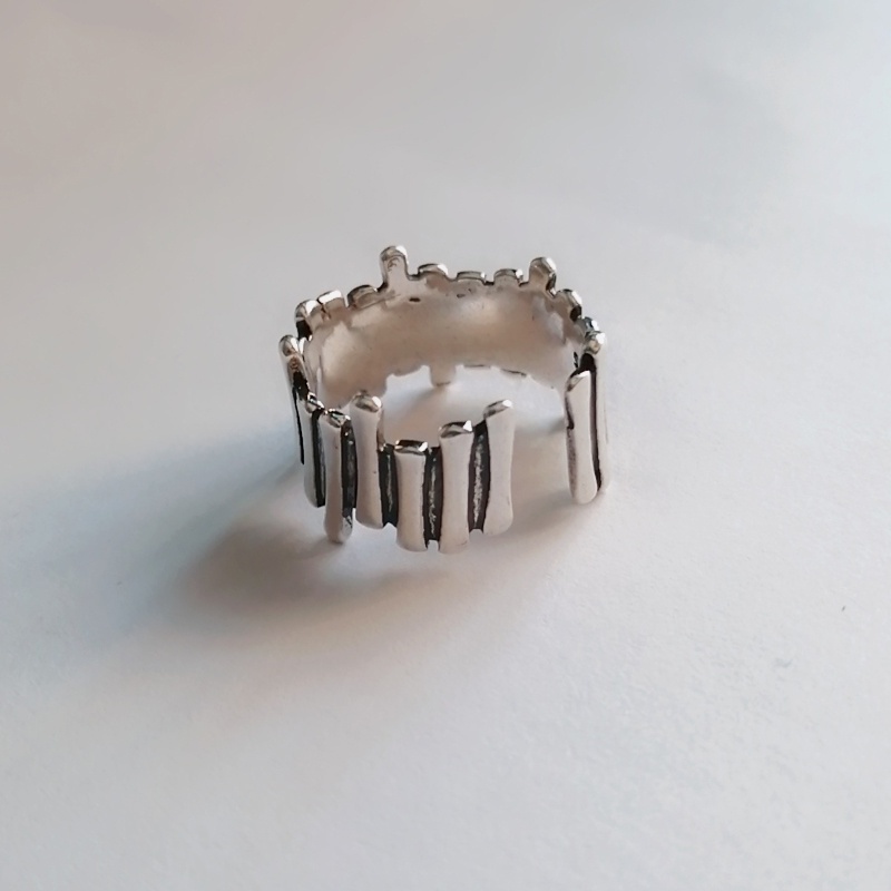 Nhẫn Hình Hàng Rào Phong Cách Retro Thời Trang 19A1288