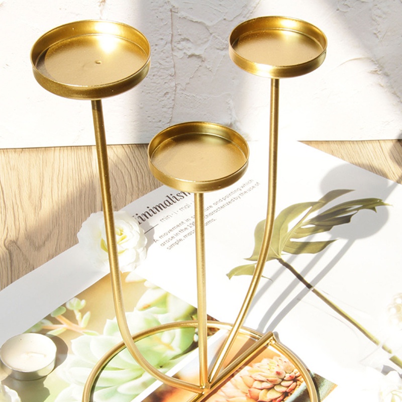 Giá Đỡ Đèn Cầy Bằng Kim Loại Phong Cách Retro Trang Trí Nhà Cửa