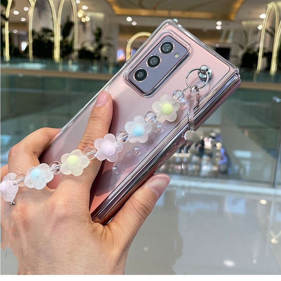 Ốp Điện Thoại Trong Suốt Họa Tiết Hoa Dễ Thương Dành Cho samsung galaxy z fold 5 4 2 3 5g