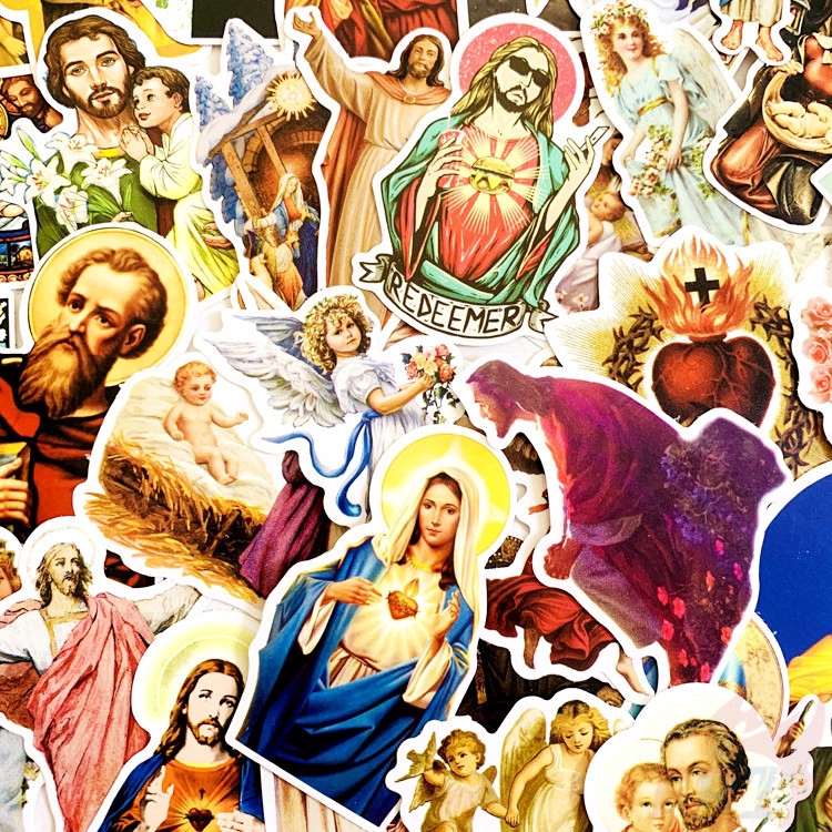 ❉ Jesus Christ . Famous Paintings Stickers ❉ 68Pcs/Set Fashion DIY Fashion Waterproof Decals Doodle Stickers