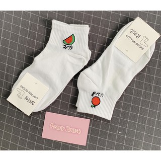 Set 5 đôi Vớ Hoa Quả Trắng (trắng)