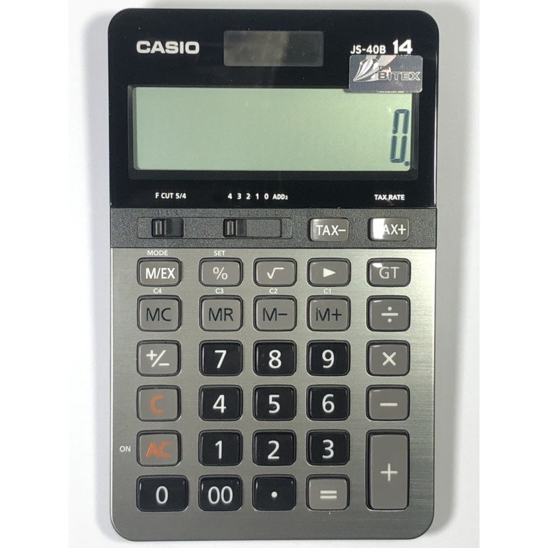 Máy tính Casio  siêu bền JS - 40B, màn hình lớn 14 số chính hãng