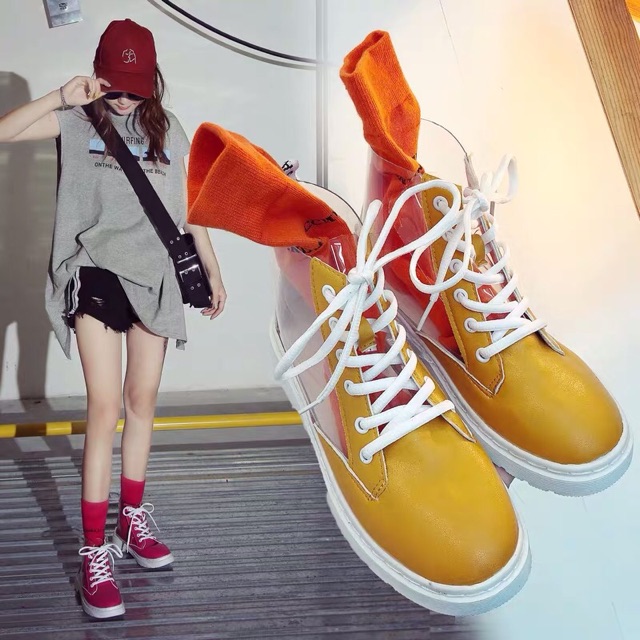 {Order }Giày trong suốt ULZZANG nhiều màu hot trend Quảng Châu