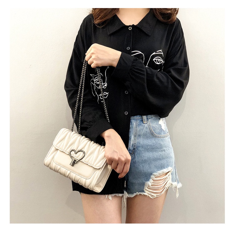 Túi Đeo Chéo Thời Trang HQ Khóa Tim [HÀNG CAO CẤP]