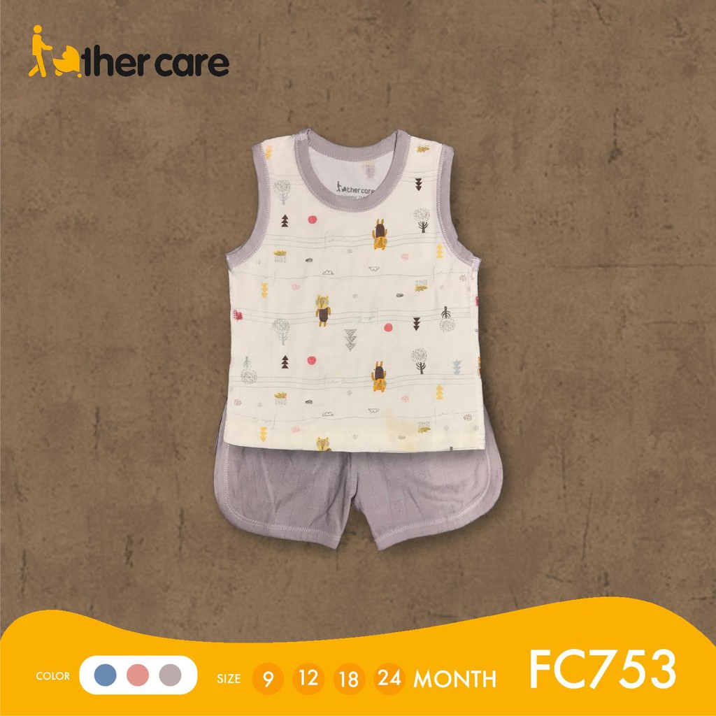 Bộ Quần áo FatherCare ba lỗ - Báo (Họa tiết - Trơn) FC753