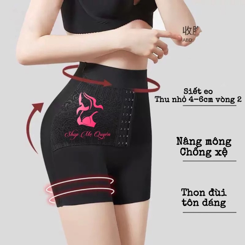Quần gen bụng mặc váy cài trước chống cuộn , quần gen định hình nâng mông giảm eo cao cấp