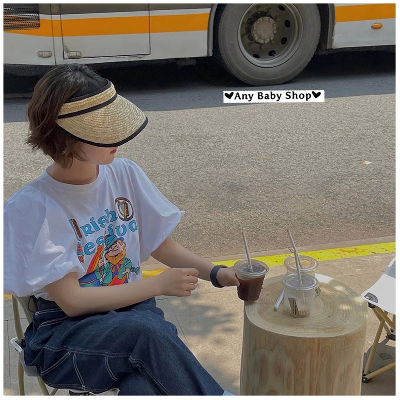 Mũ cói nữ đi biển đi chơi nửa đầu viền đen cực xinh-siêu hot mùa hè(hàng có sẵn) ❣❣