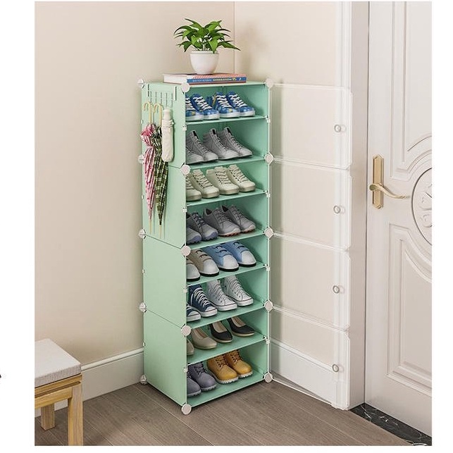 TỦ NHỰA LẮP GHÉP ĐỂ GIÀY DÉP 8 Ô (chia ô) GHÉP 1x8