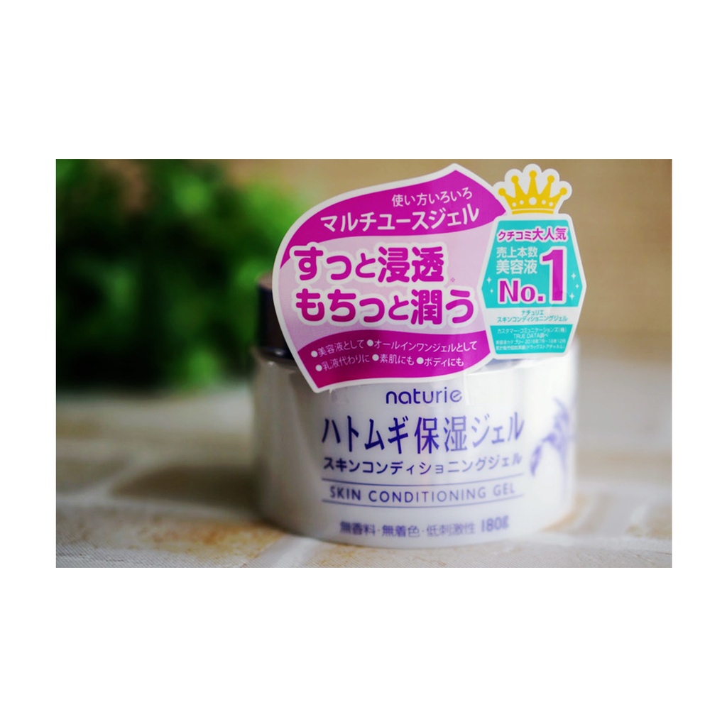 Kem Dưỡng Ẩm Trẻ Hoá Da Ý Dĩ Naturie Hatomugi Skin Conditioning Gel 180g Nhật Bản - Hecca Cosmetics &amp; Beauty