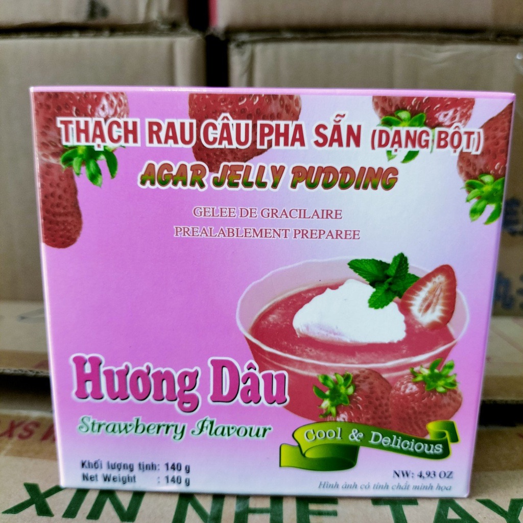 [Hàng Cao Cấp Loại 1]Bột Thạch Rau Câu Pha Sẵn KONNYAKU Hộp 140g Đủ Vị Trái Cây