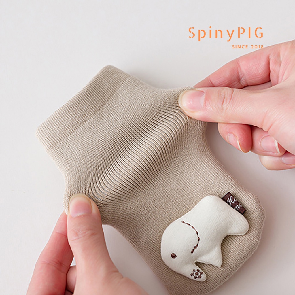 Tất chống trượt cho bé 0-3 tuổi cao cổ hình thú 3D hàng xuất khẩu cao cấp chất liệu cotton mềm mại cho mùa đông