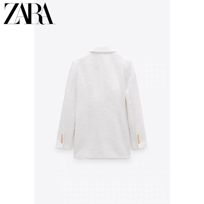 (Sẵn) Áo khoác brazer trắng sữa Zarraa dư sịn