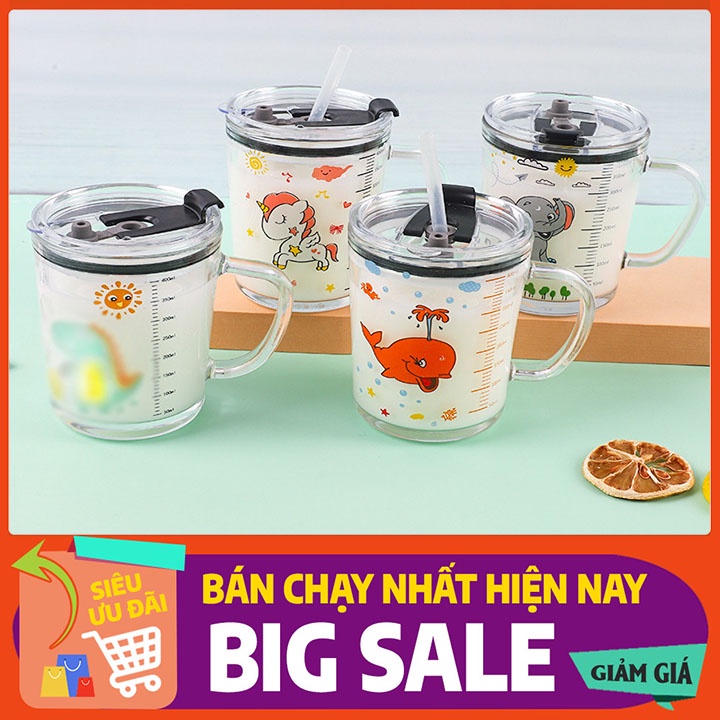 Ly ( Cốc ) Thuỷ Tinh Chia Định Lượng Có Vạch Chịu Nhiệt Cao Có Nắp Đậy Chân Không Kèm Ống Hút