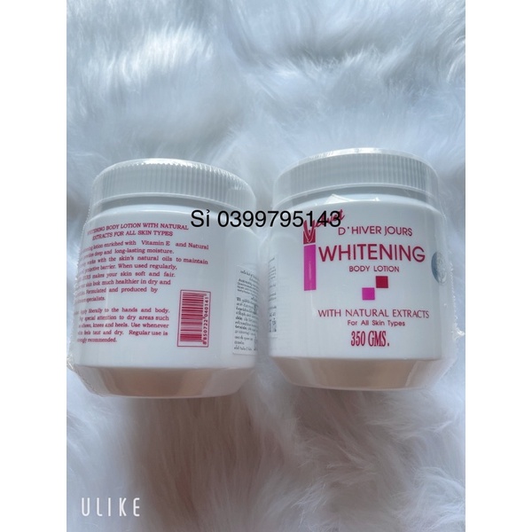 Kem WHITENING velvet Thái Lan 350g