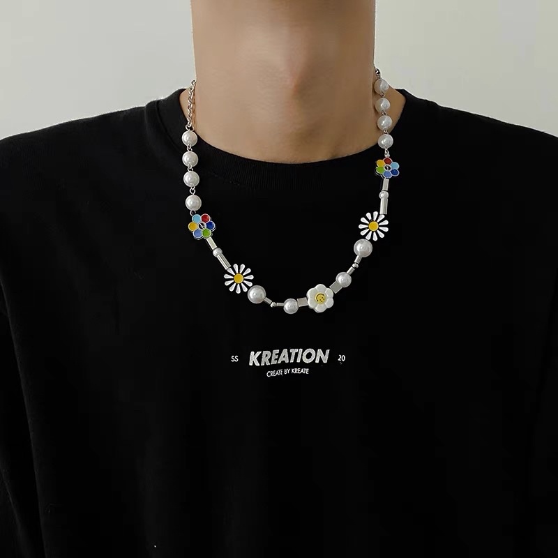 DÂY CHUYỀN HOA MẶT CƯỜI thép không gỉ