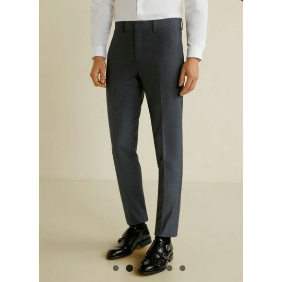 Quần Âu nam MANGO 2 màu  dáng Regular Fit