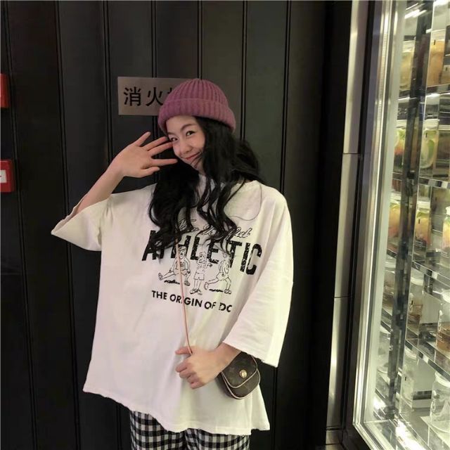 (Có Ảnh Thật) Áo Tshirt Oversize Ulzzang về 3 màu xinh yêu Đỏ Đun/Trắng/Xanh [Hàng Hot//Siêu Chất Lượng]