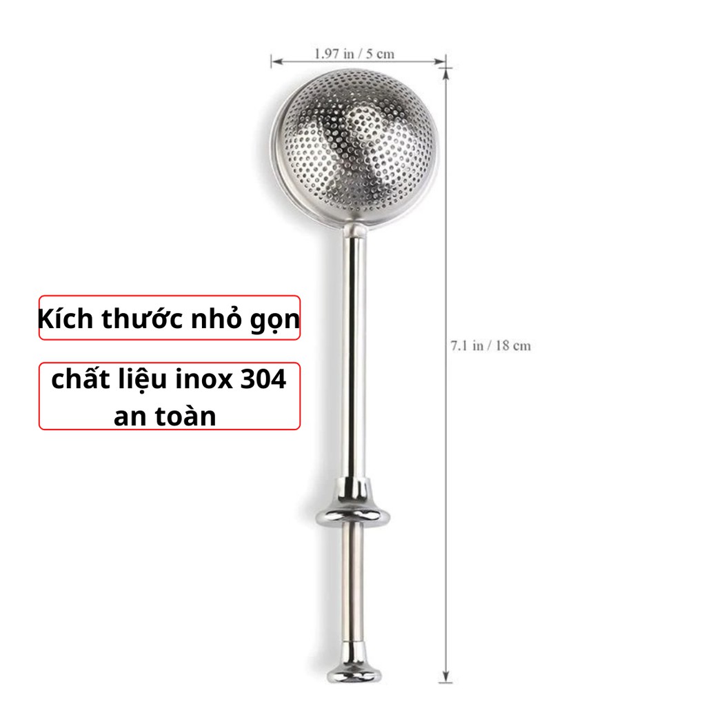 Dụng cụ lọc trà inox 304 hình quả bóng TiLoKi TLT01