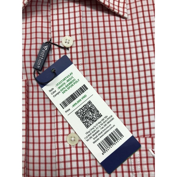 Sơmi việt tiến sale 32%( fom regular giá niêm yết 499k)