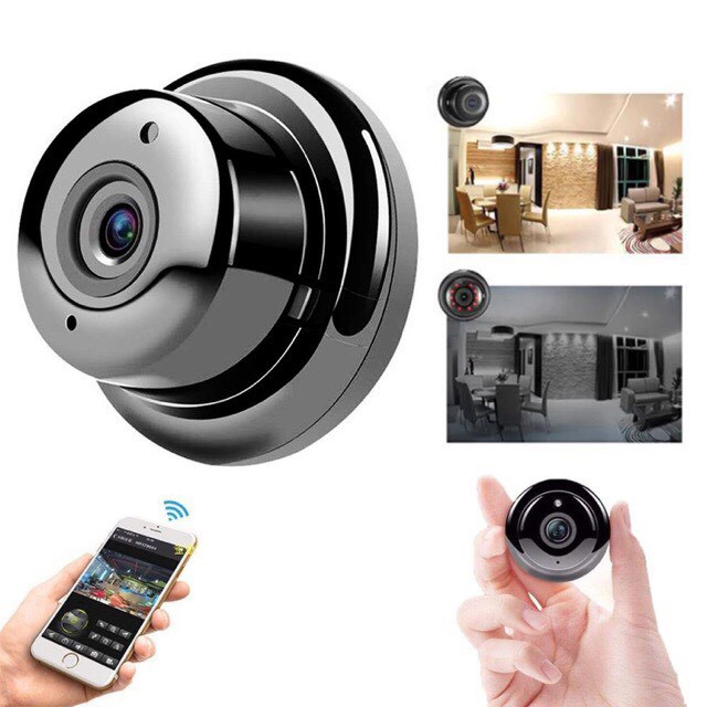 Camera An Ninh Mini Wifi Hồng Ngoại Góc Rộng V380 BH 2 năm