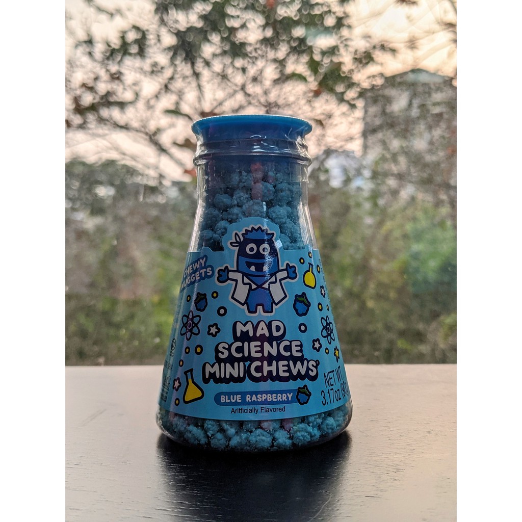 Kẹo Mad Science Mini Chews vị mâm xôi xanh