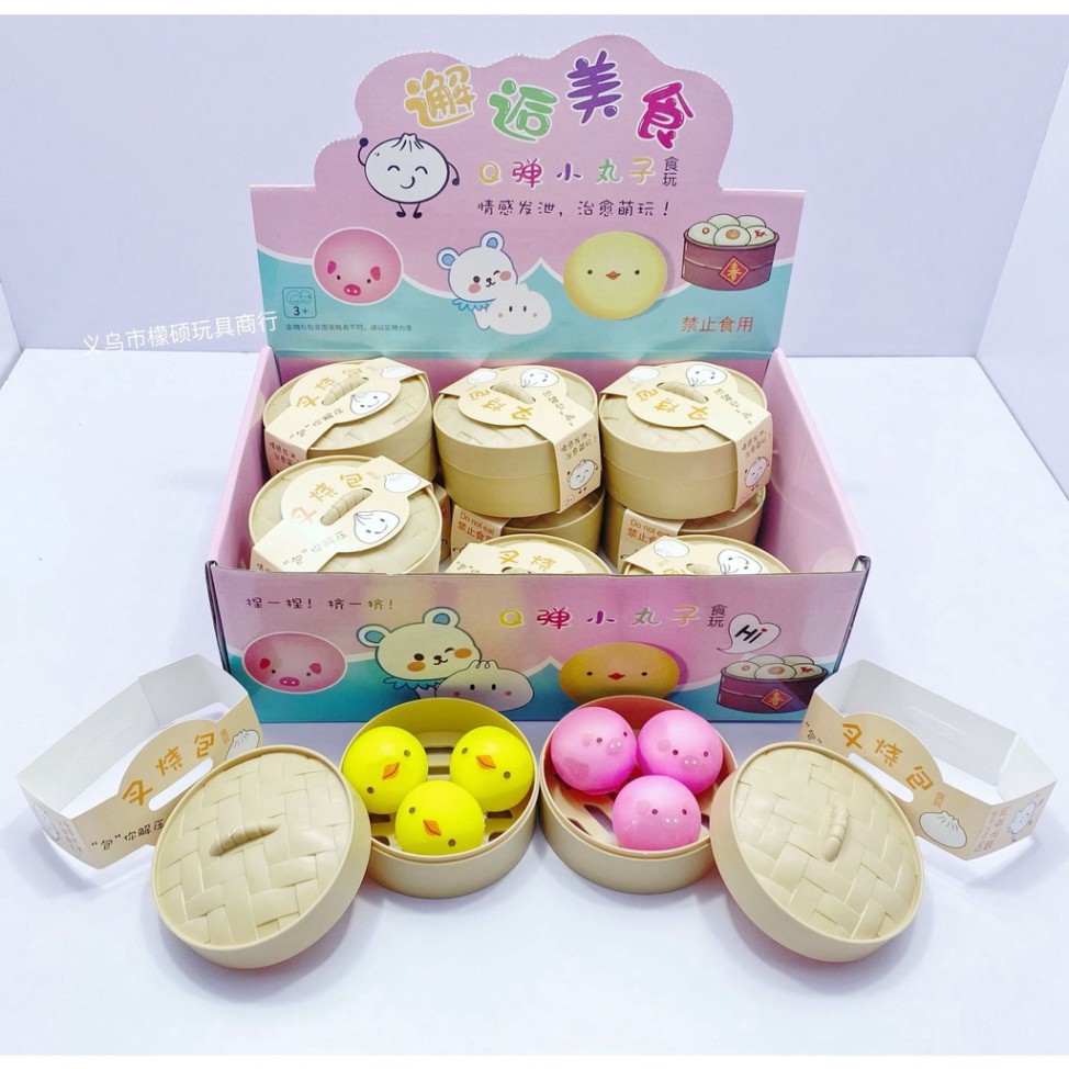 Squishy Mochi dễ thương,mềm bánh bao chân thực mềm mịn giảm stress co dãn đàn hồi ngộ nghĩnh giải tỏa căng thẳng