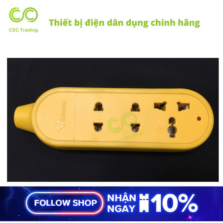 Ổ Cắm Điện Gongniu 3 Ổ Đa Năng Công Suất Lớn 4000W Chống Va Đập Siêu Chịu Tải (C4D) Chính Hãng