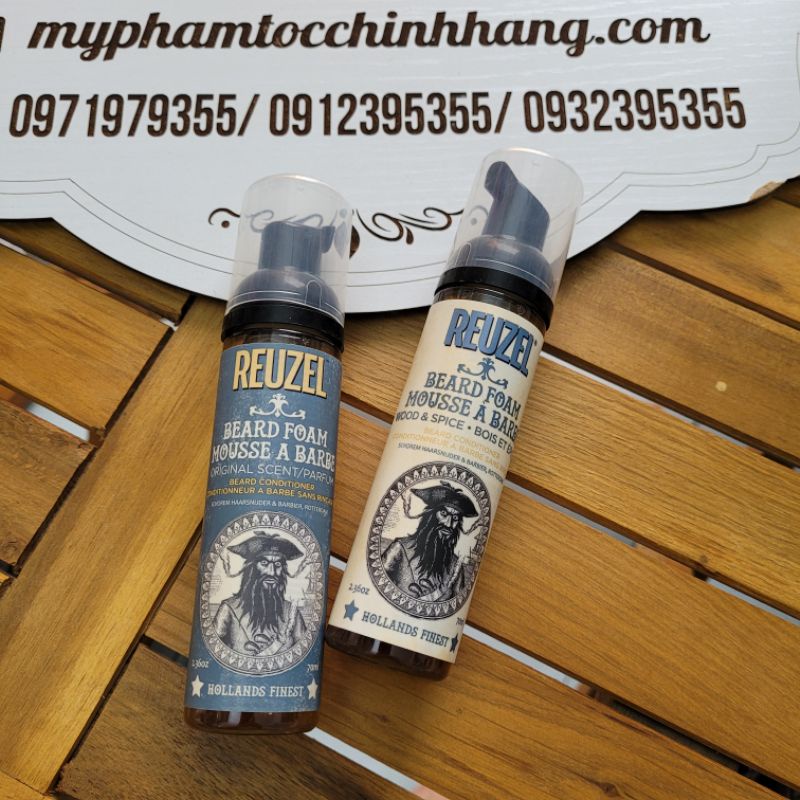 BỌT DƯỠNG ẨM VÀ KHỬ MÙI RÂU REUZEL BEARD FOAM WOOD&amp;SPICE 70ML