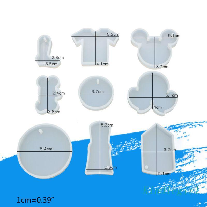 Khuôn Silicone Bóng Hình Tròn Làm Móc Khóa DIY Có Lỗ
