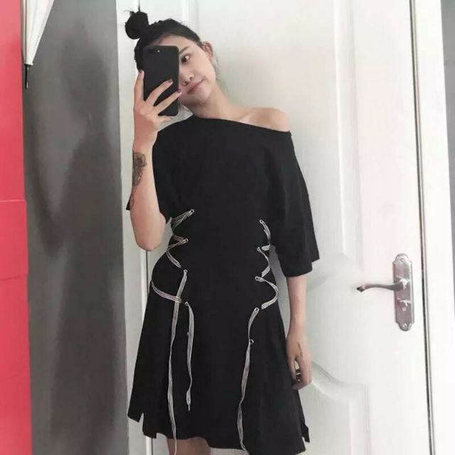 Váy đan dây 2 bên hông